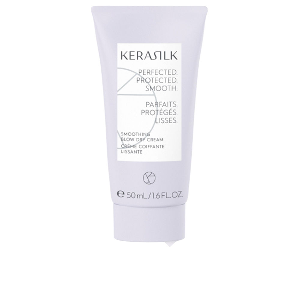 KerasilkStylingSmoothingBlowDryCream50ml Tube of Kerasilk Styling Smoothing Blow Dry Cream by Kerasilk, a cream indicated for heat protection and frizz control.