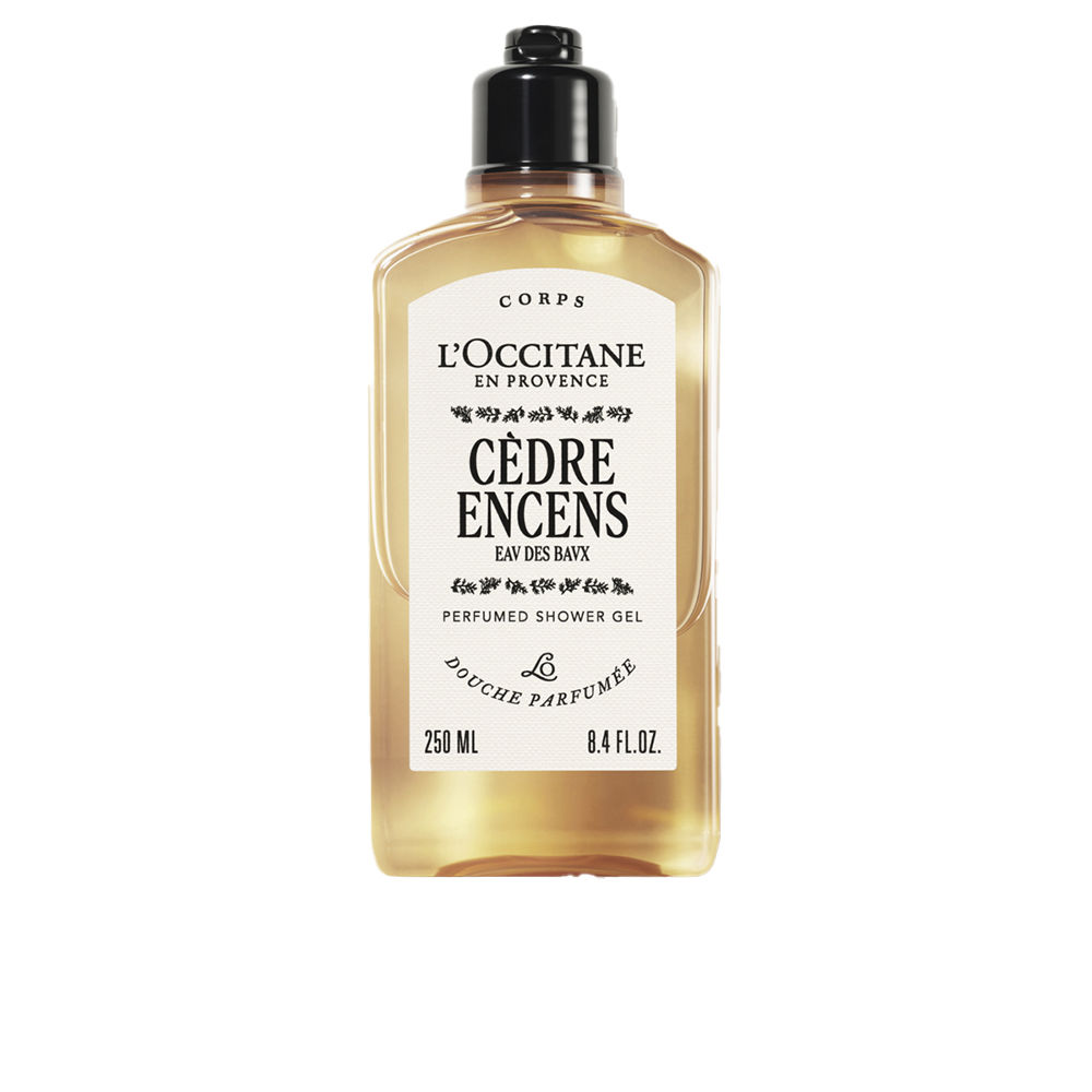 L'OccitaneCédreEncensShowerGel250ml Bottle of Cédre Encens Shower Gel by LOccitane, a refreshing shower gel indicated for cleansing and invigorating skin.