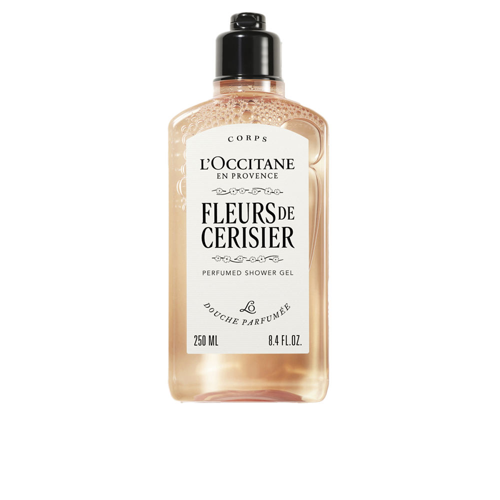 L'OccitaneFleursDeCerisierShowerGel250ml Bottle of Fleurs De Cerisier Shower Gel by LOccitane, a gentle shower gel indicated for cleansing and softening the skin.