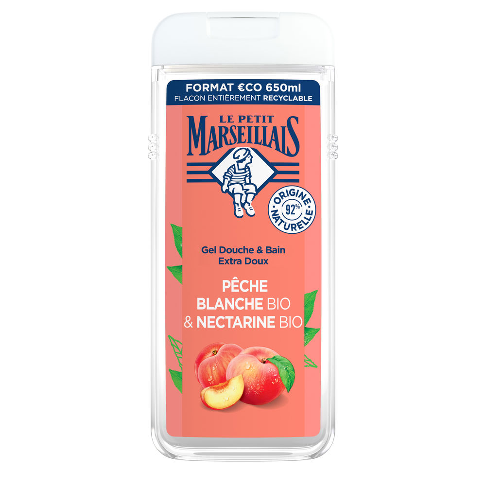 LePetitMarseillaisPeachAndNectarineBathGel650ml Le Petit Marseillais ピーチ&ネクタリン バスジェル 650ml - 画像 (1)