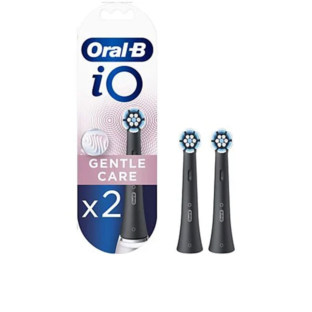 Oral-BiOGentleCareBrushHeadsRefillx2 Box of Oral-B iO Gentle Care Brush Heads Refill by Oral-B, a brush head refill indicated for plaque removal on sensitive teeth.