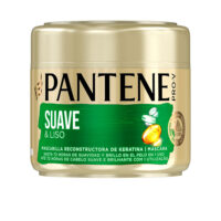 Jar  of  Pantene  Soft  and  Smooth  Hair  Mask  by  Pantene,  a  creamy  hair  mask  indicated  for  nourishing  and  smoothing  dry  or  frizzy  hair.