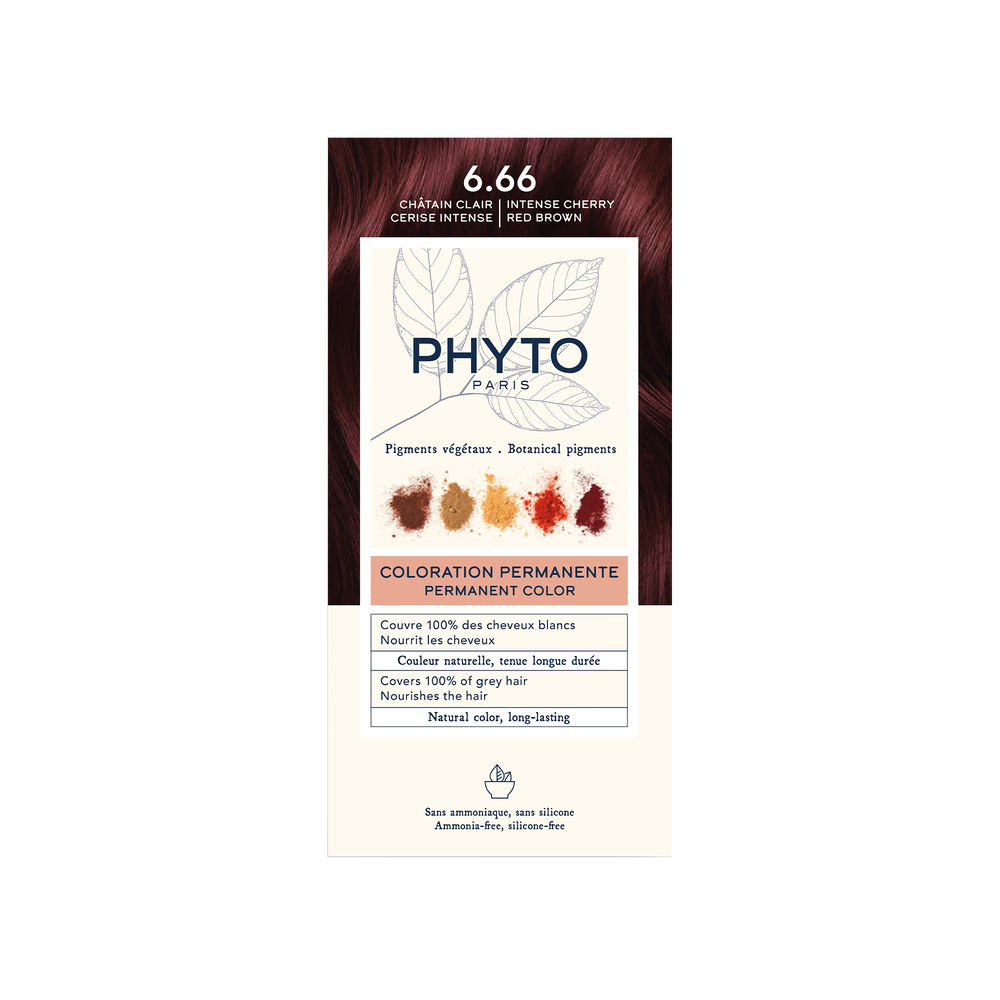 PhytoPhytocolorPermanentColor6.66IntenseCherryRedBrown Phyto Phytocolor Permanent Color 6.66 Intense Cherry Red Brown
