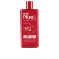 Bottle  of  Pilexil  Anti-Hair  Loss  Triple  Protection  Shampoo  by  Pilexil,  a  shampoo  indicated  for  stopping  hair  loss.