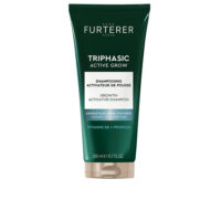 Bottle  of  Rene  Furterer  Triphasic  Active  Grow  Growth  Activating  Shampoo  200ml  by  Rene  Furterer,  a  shampoo  indicated  for  hair  growth.