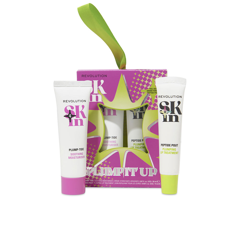 RevolutionProPlumpItUpMoisturizingCream2-PieceSet Product container of Revolution Pro Plump It Up Moisturizing Cream 2-Piece Set by Revolution Pro, a cream indicated for hydration.
