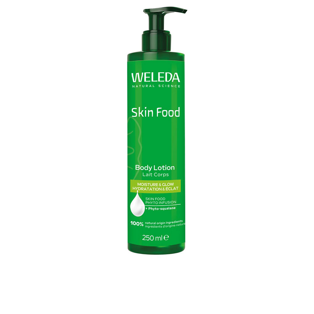 WeledaSkinFoodBodyLotion250ml Bottle of Weleda Skin Food Body Lotion by Weleda, a rich body lotion indicated for deeply nourishing and softening dry skin.