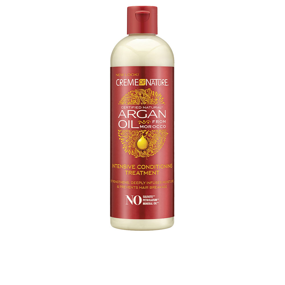 CremeOfNatureArganOilIntensiveConditioningTreatment354ml Jar of Creme Of Nature Argan Oil Intensive Conditioning Treatment by Creme Of Nature, a mask indicated for repairing damaged hair.