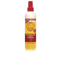 Spray  of  Creme  Of  Nature  Argan  Oil  Leave-in  Conditioner  by  Creme  Of  Nature,  a  spray  indicated  for  detangling  and  hydrating  hair.