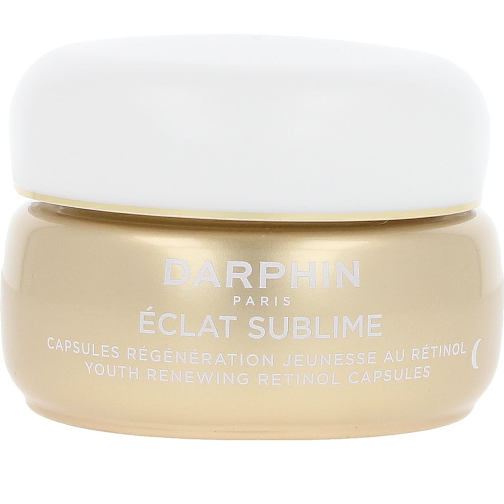 DarphinÉclatSublimeYouthRenewingRetinolCapsulesx60 Box of Darphin Éclat Sublime Youth Renewing Retinol Capsules by Darphin, a retinol treatment indicated for smoothing wrinkles.