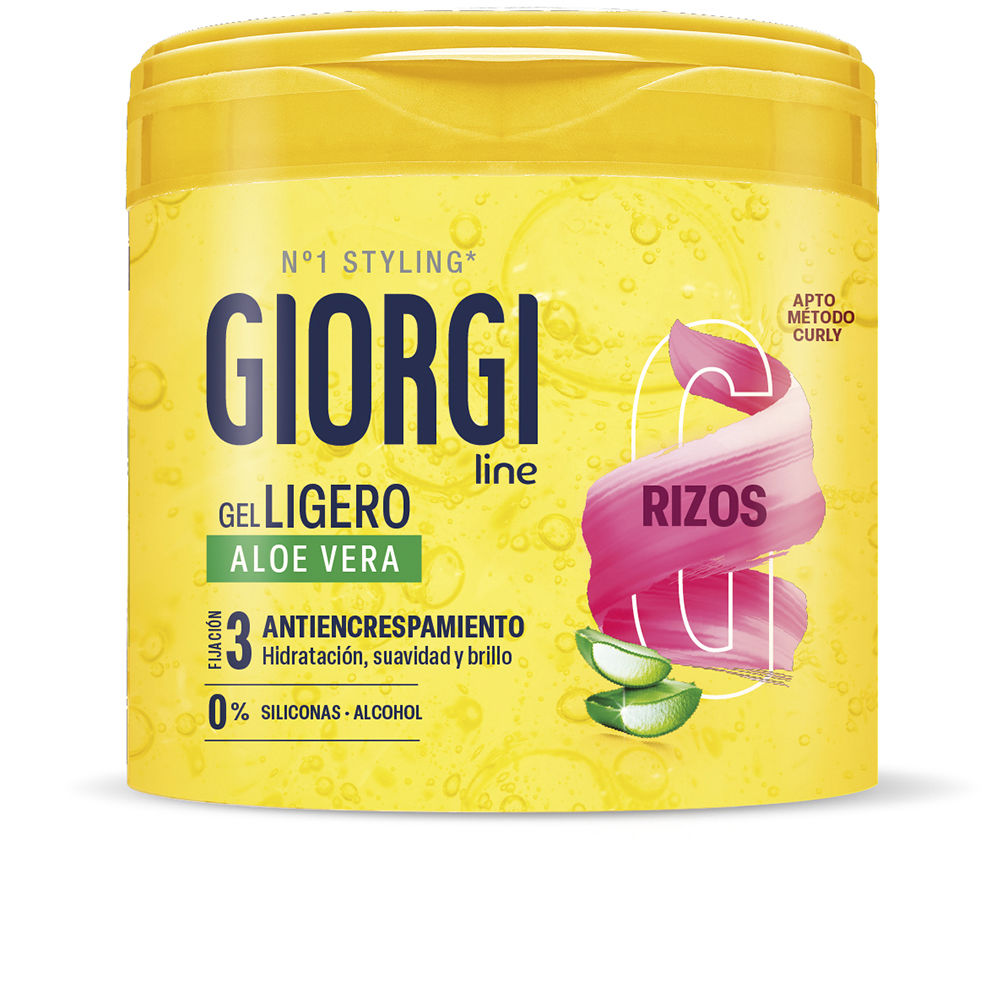 GiorgiLineLightGelSpecialForCurls400ml Bottle of Giorgi Line Light Gel Special For Curls by Giorgi, a styling gel indicated for defining curls and frizz control.