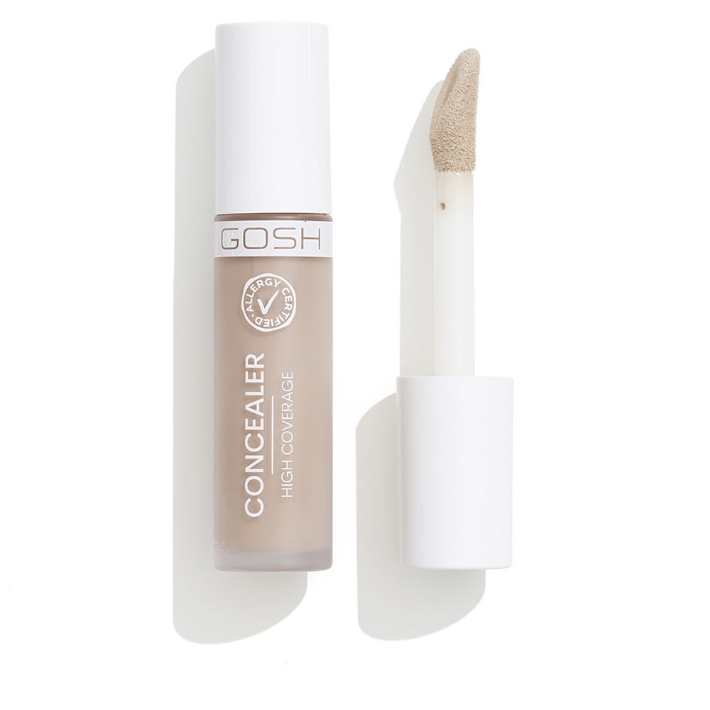 GoshConcealerHighCoverageColor001Porcelain5.5ml Product container of Gosh Concealer High Coverage by Gosh, a liquid concealer indicated for covering dark circles and blemishes.