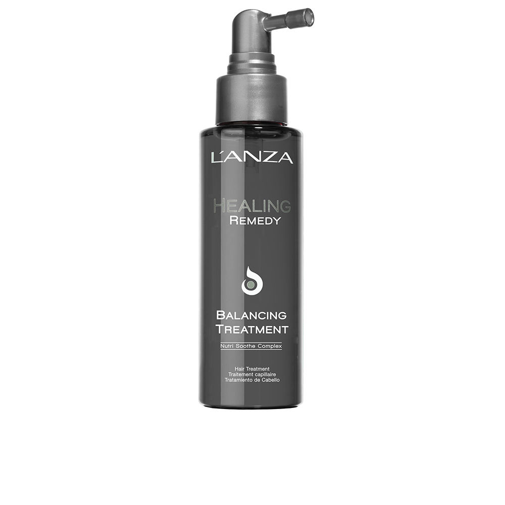 L'AnzaHealingRemedyBalancingTreatment100ml Bottle of LAnza Healing Remedy Balancing Treatment by LAnza, a scalp treatment indicated for soothing irritation and balance.