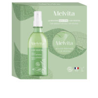 Box  of  Melvita  The  Serenity  Ritual  LOr  Vegetal  by  Melvita,  a  body  serum  and  candle  set  indicated  for  skin  hydration.