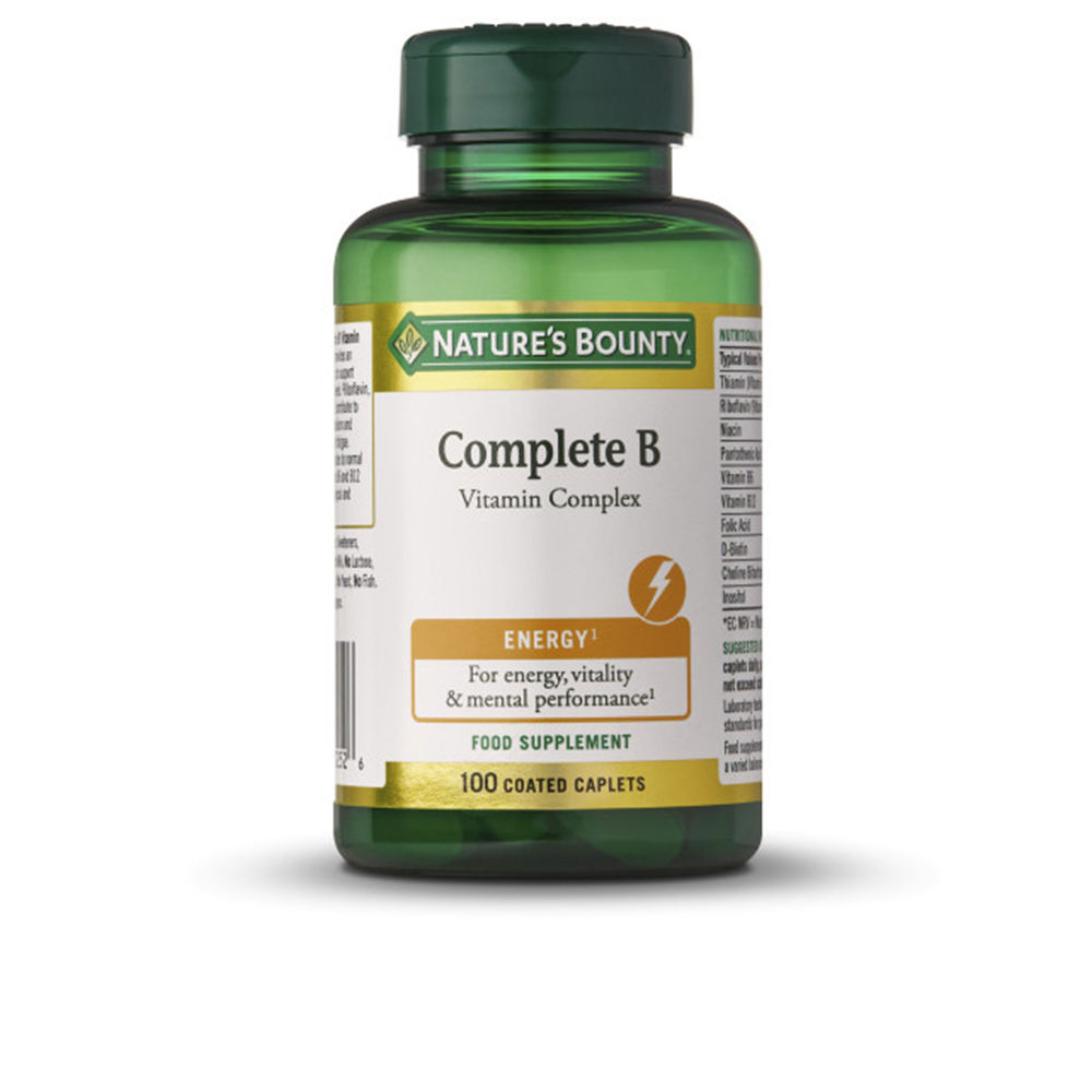 Nature'sBountyB-ComplexCoatedCapsulesx100 Bottle of Natures Bounty B-Complex Coated Capsules by Natures Bounty, a supplement indicated for reducing tiredness.