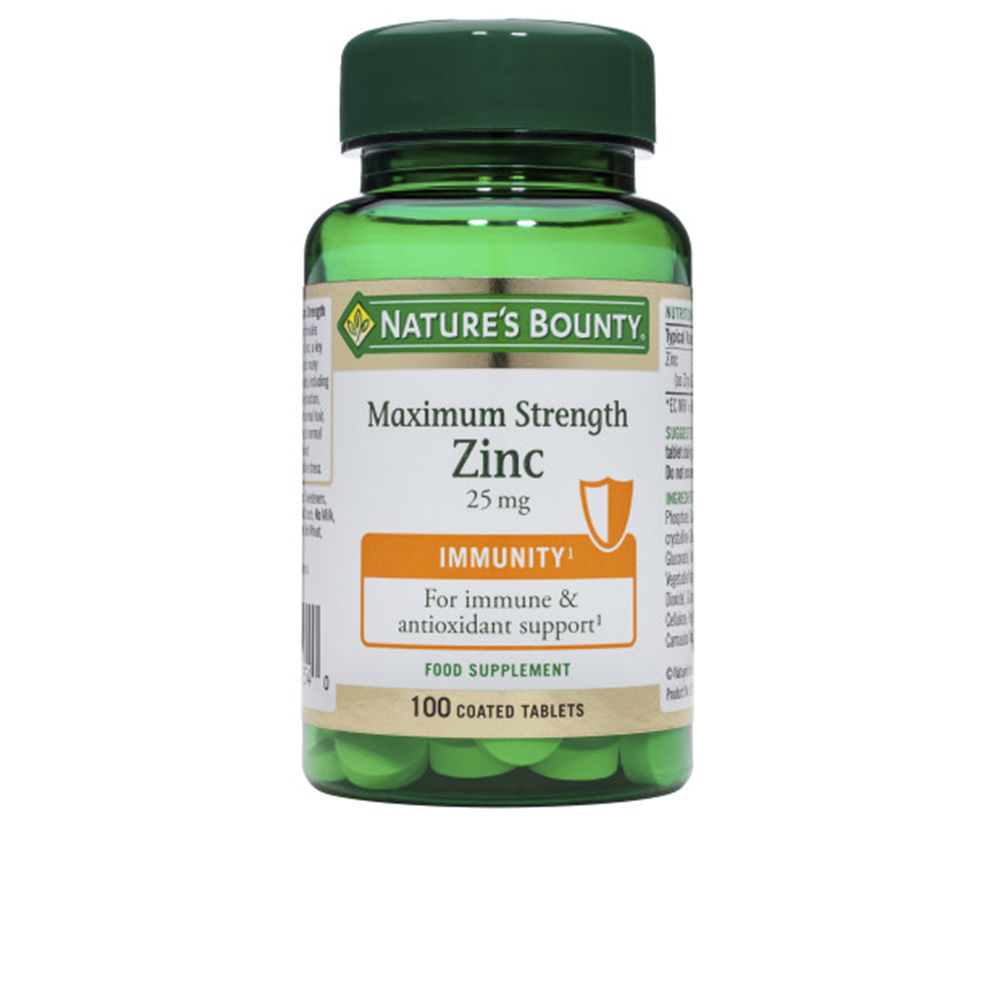 Nature'sBountyZinc25mgCoatedTabletsx100 Bottle of Natures Bounty Zinc 25mg Coated Tablets by Natures Bounty, a supplement indicated for immune system function.