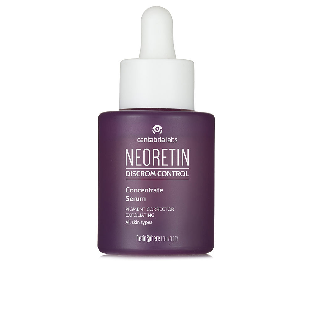 NeoretinDiscromControlConcentrateSerum30ml Bottle of Neoretin Discrom Control Concentrate Serum by Neoretin, a serum indicated for reducing hyperpigmentation.