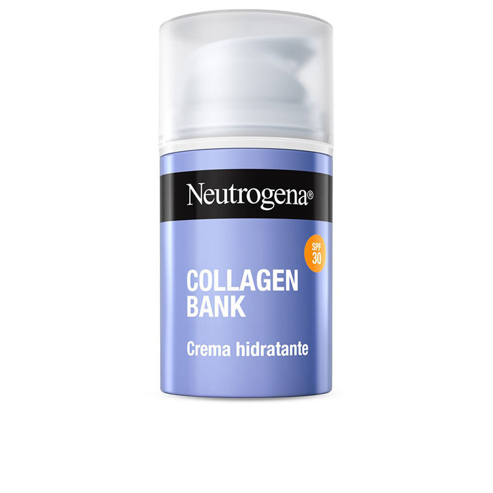 NeutrogenaCollagenBankMoisturizingCreamSPF3050ml Jar of Neutrogena Collagen Bank Moisturizing Cream SPF30 by Neutrogena, a cream indicated for photoaging and UV protection.