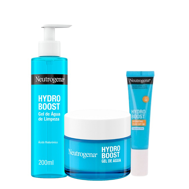 NeutrogenaHydroBoostSetSecrettoTate'sJuicySkin Box of Neutrogena Hydro Boost Set, a facial care kit indicated for intense hydration and UV protection of the skin.