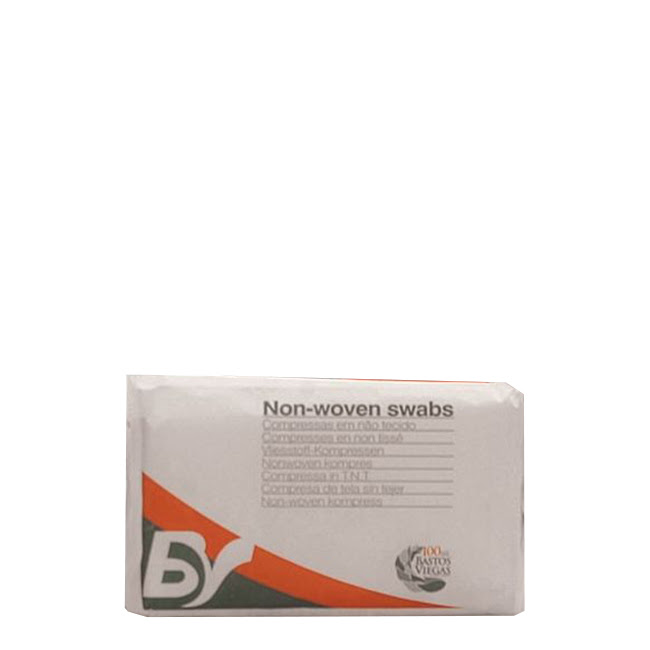 NonwovenSwabsNonSterile10x10cmx100.jpeg Bastos Viegas 不織布ガーゼ 非滅菌 10x10cm 100枚 - 画像 (1)