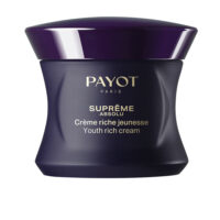Jar  of  Payot  Suprême  Absolu  Youth  Rich  Cream  by  Payot,  a  rich  face  cream  indicated  for  dry  skin  and  lipid  barrier  restoration.