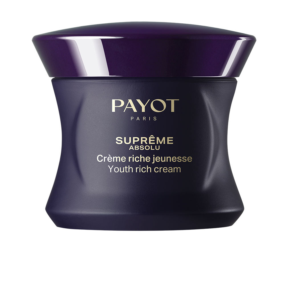 PayotSuprêmeAbsoluYouthRichCream50ml Jar of Payot Suprême Absolu Youth Rich Cream by Payot, a rich face cream indicated for dry skin and lipid barrier restoration.