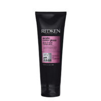 Jar  of  Redken  Acidic  Color  Gloss  Gloss  in  Mask  by  Redken,  a  hair  mask  indicated  for  deep  hydration  and  color  vibrancy.