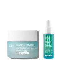 Box  of  Sensilis  Skin  Rescue  Set,  a  cream  and  serum  kit  indicated  for  repairing  the  barrier  function  of  sensitive  skin.