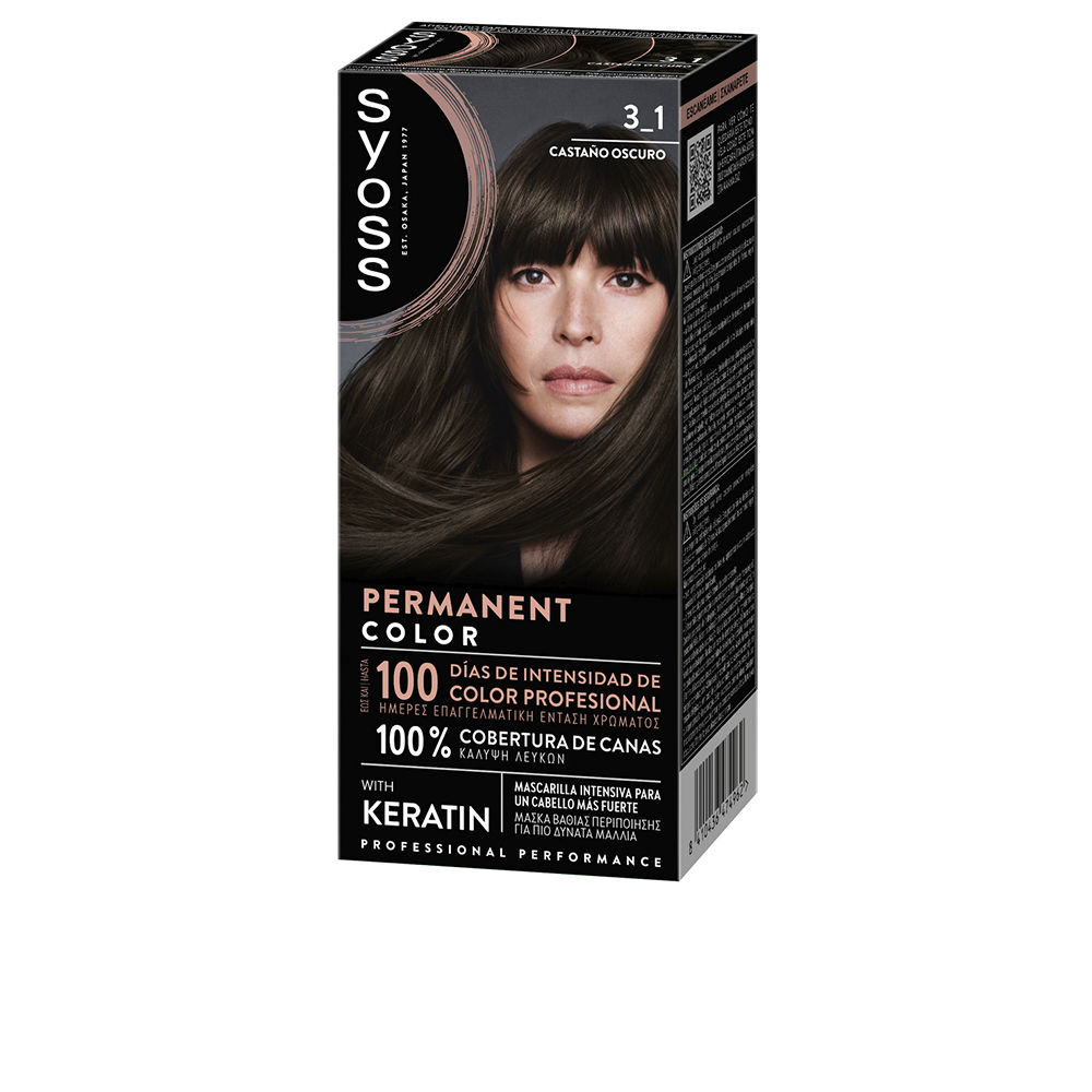 SyossPermanentHairColor3.1DarkBrown Syoss Permanent Hair Color 3.1 Dark Brown