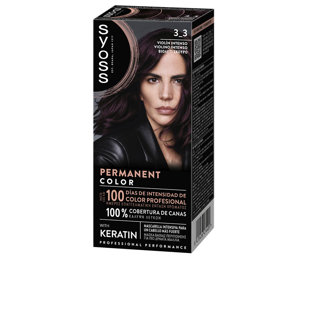 SyossPermanentHairColor3.3DarkViolet Syoss Permanent Hair Color 3.3 Dark Violet