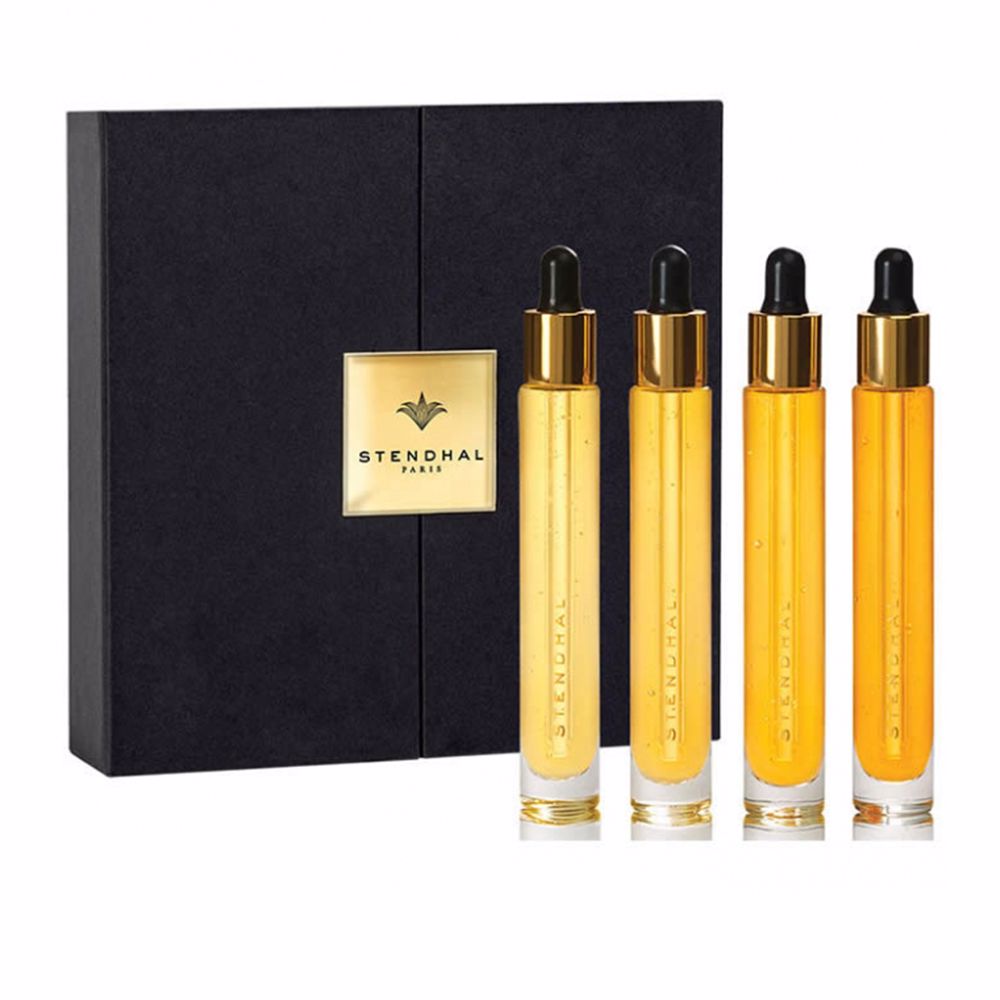 113493.jpg Box of Stendhal Pur Luxe La Cure Divine 4 X 10 ml by Stendhal, a serum indicated for revitalizing and nourishing the skin.