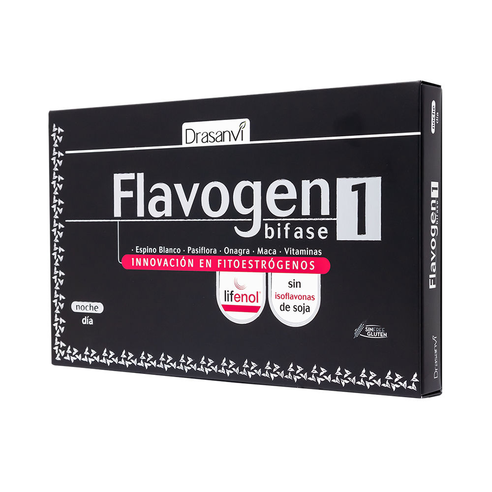 157051.jpg Box of Drasanvi Flavogen Biphase 60 Capsules by Drasanvi, a supplement indicated for hormonal balance and vitality.