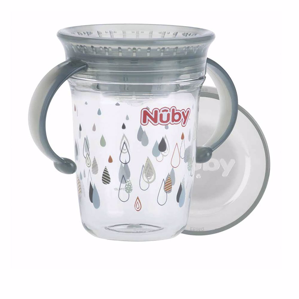 166381.jpg Nûby Magic Cup com Pegas Tritan™ 6m+ #gris 240 ml - Image 1