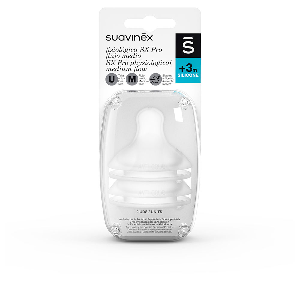 177721.jpg Suavinex 生理学的シリコーン流量乳首 M 2個 - 画像 (1)