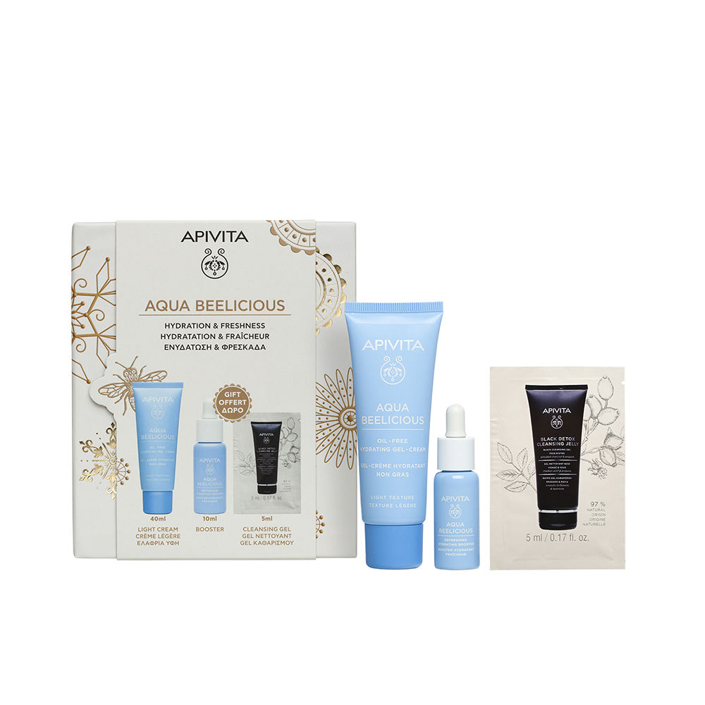 ApivitaBeeliciousHydration&FreshnessGel-CreamGiftSet Box of Apivita Beelicious Hydration & Freshness Gel-Cream Gift Set by Apivita, a skincare set indicated for skin hydration.