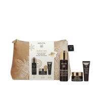 Box  of  Apivita  Queen  Bee  Absolute  Royal  Anti-Aging  Serum  Gift  Set  by  Apivita,  a  skincare  set  indicated  for  mature  aging  skin.