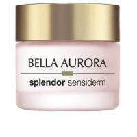 Jar  of  Bella  Aurora  Splendor  Sensiderm  Anti-Aging  Repairing  Cream  by  Bella  Aurora,  a  cream  indicated  for  sensitive  skin.