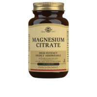 Box  of  Magnesium  Citrate  by  Solgar,  a  tablet  supplement  indicated  for  muscle  function  and  nervous  system  support.