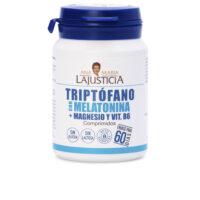 Product  container  of  Ana  María  Lajusticia  Tryptophan  by  Ana  María  Lajusticia,  a  tablet  indicated  for  sleep  and  relaxation.