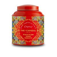 Product  container  of  The  Capsoul  Red  Tea  Pu  Erh,  Mango  and  Passion  Fruit  by  The  Capsoul,  a  loose  leaf  tea  indicated  for  digestion.