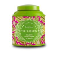 Product  container  of  The  Capsoul  Green  Tea,  Spearmint  and  Jasmine  by  The  Capsoul,  a  loose  tea  indicated  for  antioxidant  support.