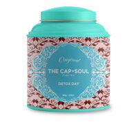 Product  container  of  The  Capsoul  Action  Detox  Day  by  The  Capsoul,  a  supplement  indicated  for  natural  detoxification  processes.