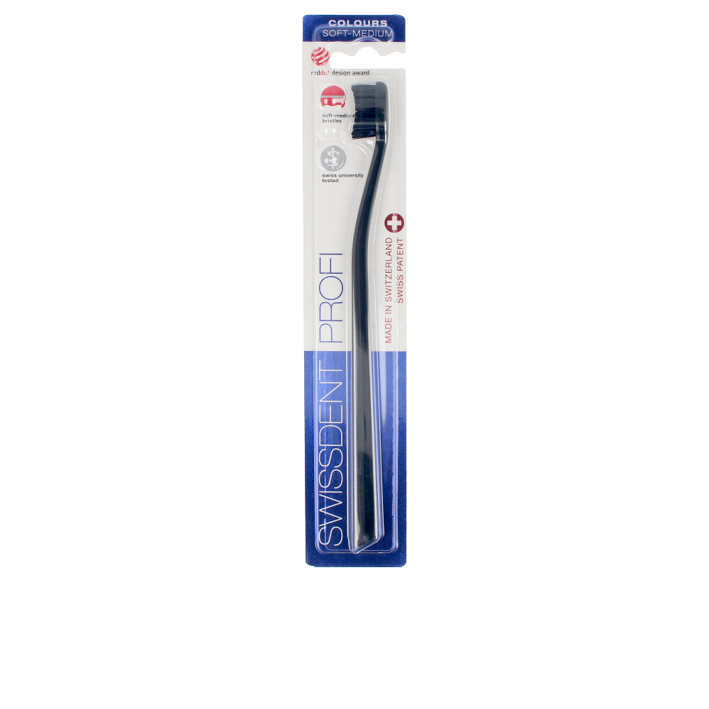 151651.jpg Swissdent Colours Classic Toothbrush Soft/Medium Color Black - Image 1