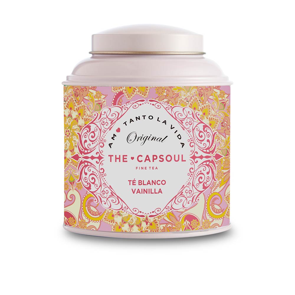 152717-1.jpg Product container of The Capsoul White Tea Vanilla by The Capsoul, a loose-leaf white tea indicated for antioxidant support.