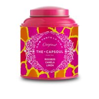 Product  container  of  The  Capsoul  Rooibos  Cinnamon  and  Lemon  Tea  by  The  Capsoul,  a  loose-leaf  blend  indicated  for  daily  wellness.