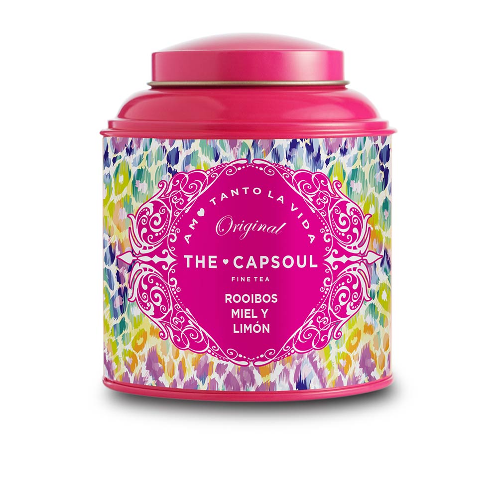 152727-1.jpg Product container of The Capsoul Rooibos Honey and Lemon Tea Infusion by The Capsoul, a loose-leaf tea indicated for well-being.