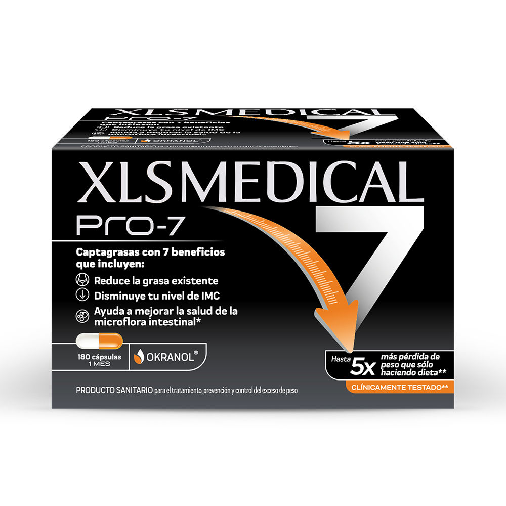 166832.jpg Box of Xls Medical Pro-7 Fat Binder by Xls Medical, a capsule supplement indicated for dietary fat absorption reduction.
