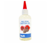 Bottle  of  Yari  100%  Pure  Castor  Oil  by  Yari,  an  oil  indicated  for  nourishing  hair,  skin  and  nails.