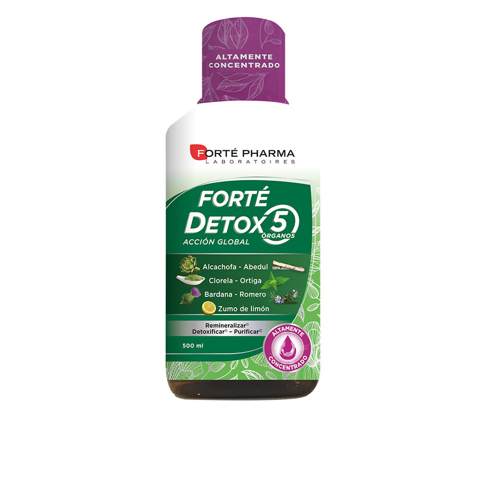 173235.jpg Bottle of Forté Pharma Detox 5 Organs Global Action by Forté Pharma, a liquid supplement indicated for body detoxification.