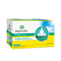 Box  of  Aquilea  Enrelax  Capsules  by  Aquilea,  a  natural  supplement  indicated  for  relaxation  and  restful  sleep.
